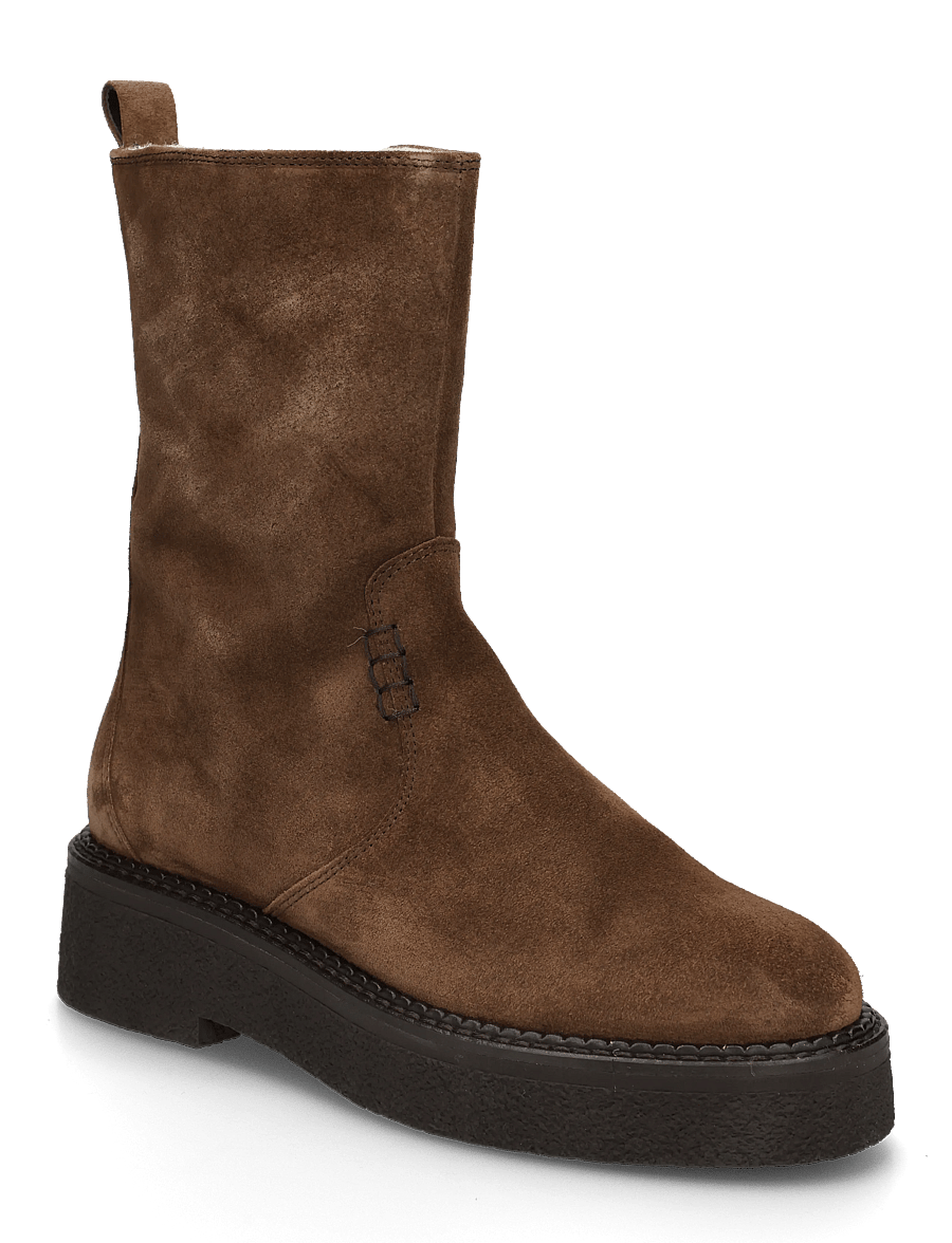 Billi Bi - Warm lining - bottines plates - arabica babysilk suede - 0