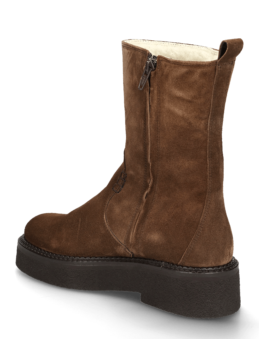 Billi Bi - Warm lining - bottines plates - arabica babysilk suede - 1