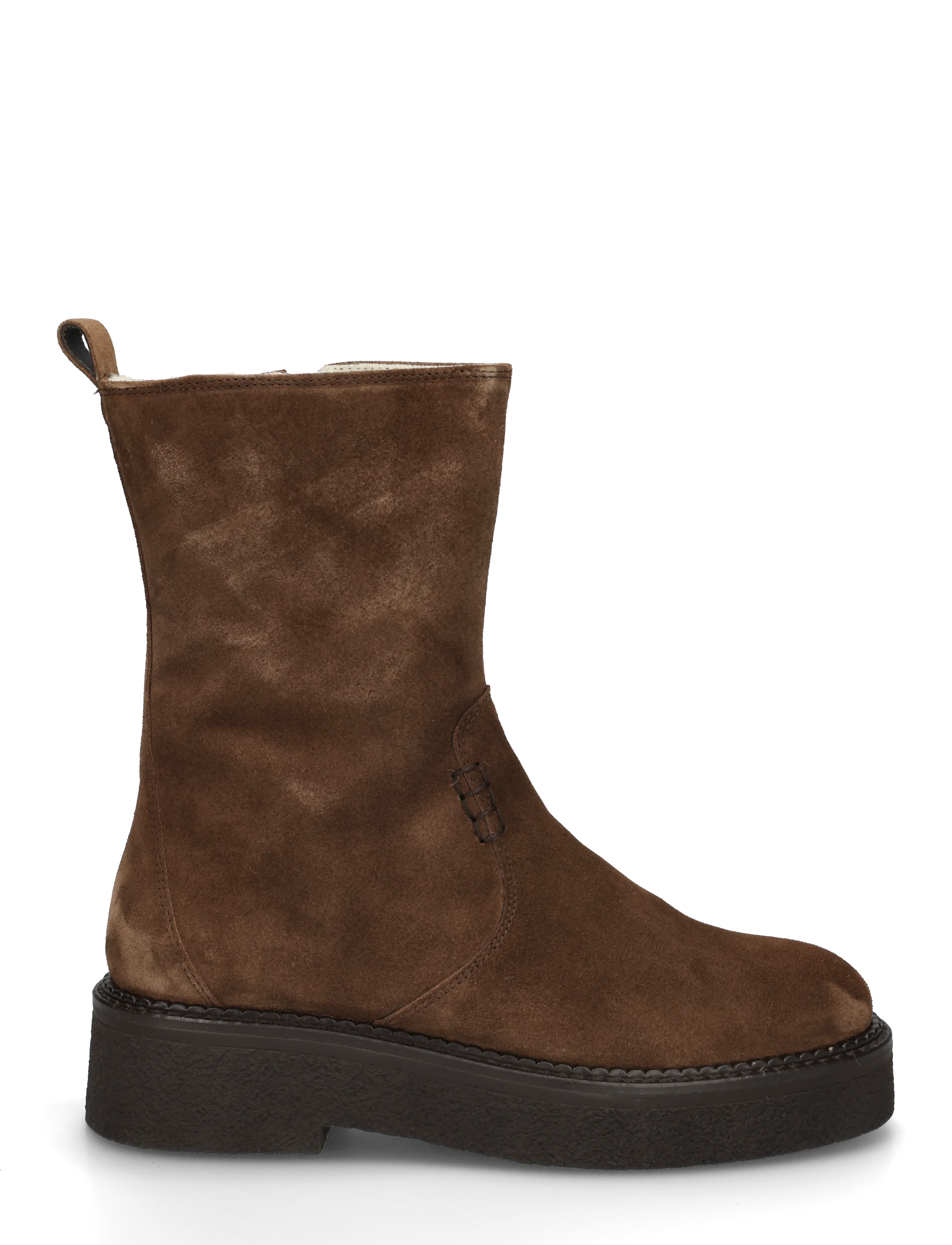 Billi Bi - Warm lining - bottines plates - arabica babysilk suede - 2