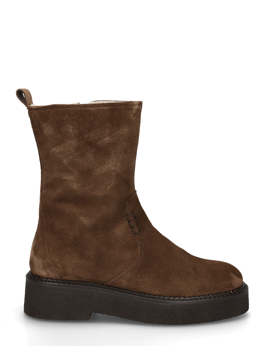 Billi Bi - Warm lining - bottines plates - arabica babysilk suede - 2
