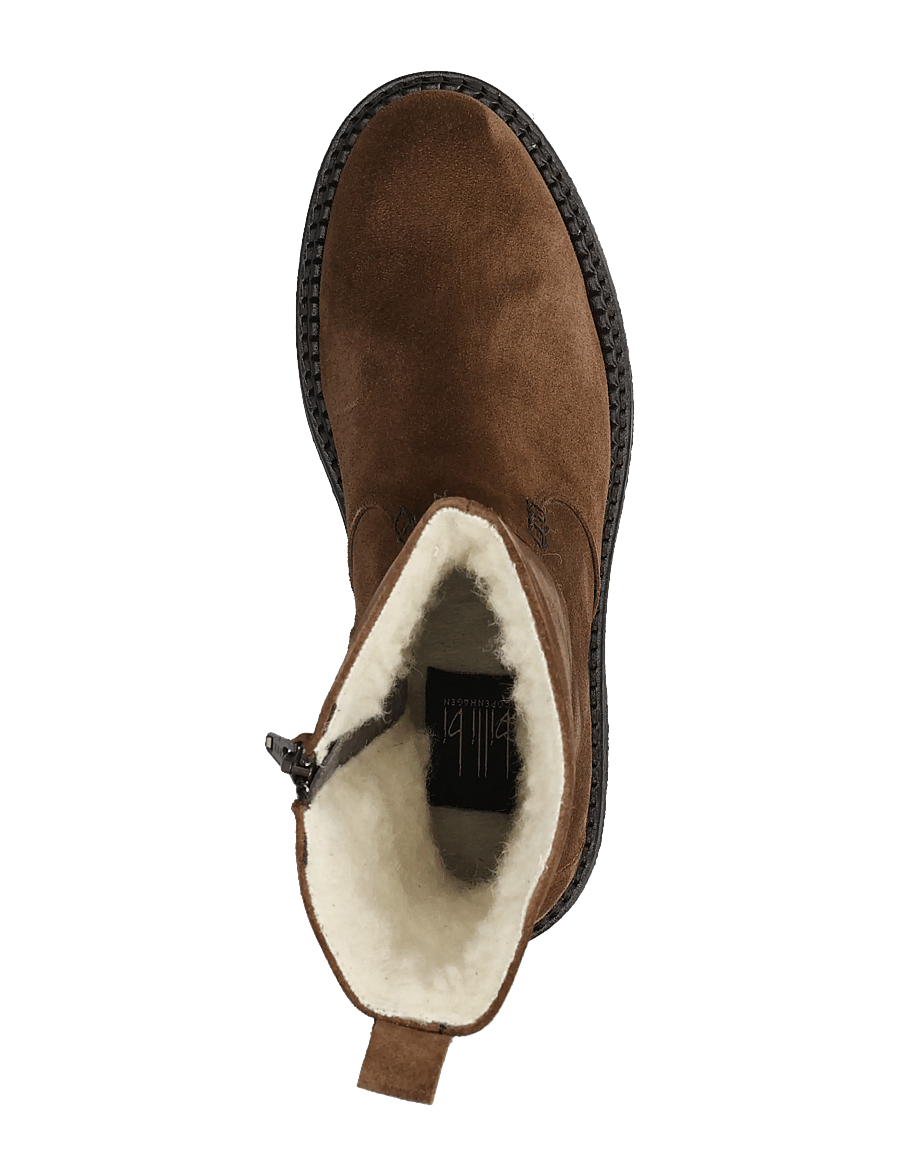 Billi Bi - Warm lining - bottines plates - arabica babysilk suede - 3