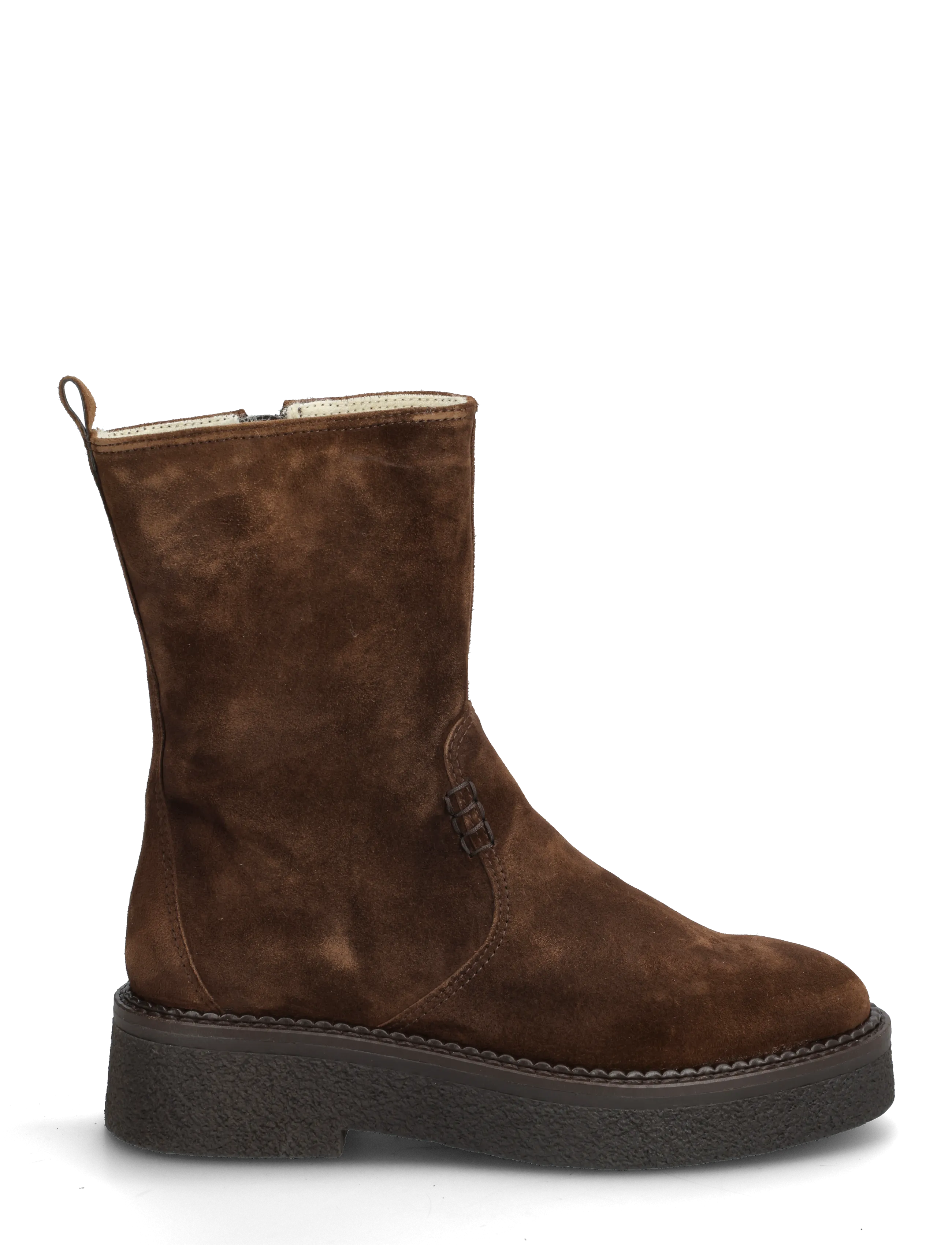 Billi Bi - Warm lining - flat ankle boots - arabica babysilk suede - 1