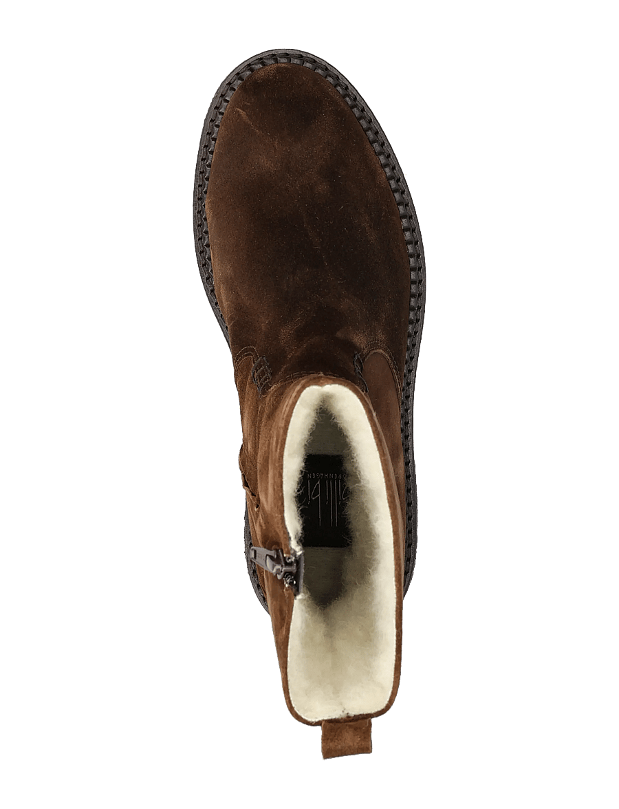 Billi Bi - Warm lining - flade ankelstøvler - arabica babysilk suede - 3
