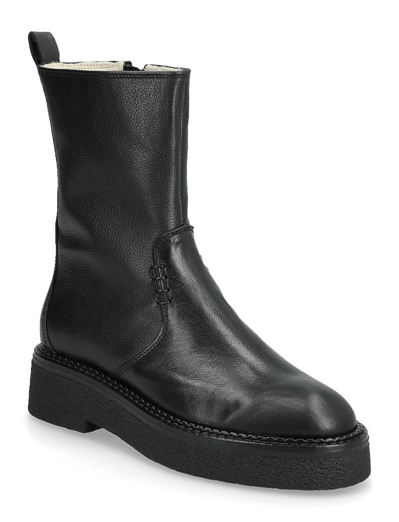 Billi Bi - Warm lining - platta ankelboots - black bergen calf - 0