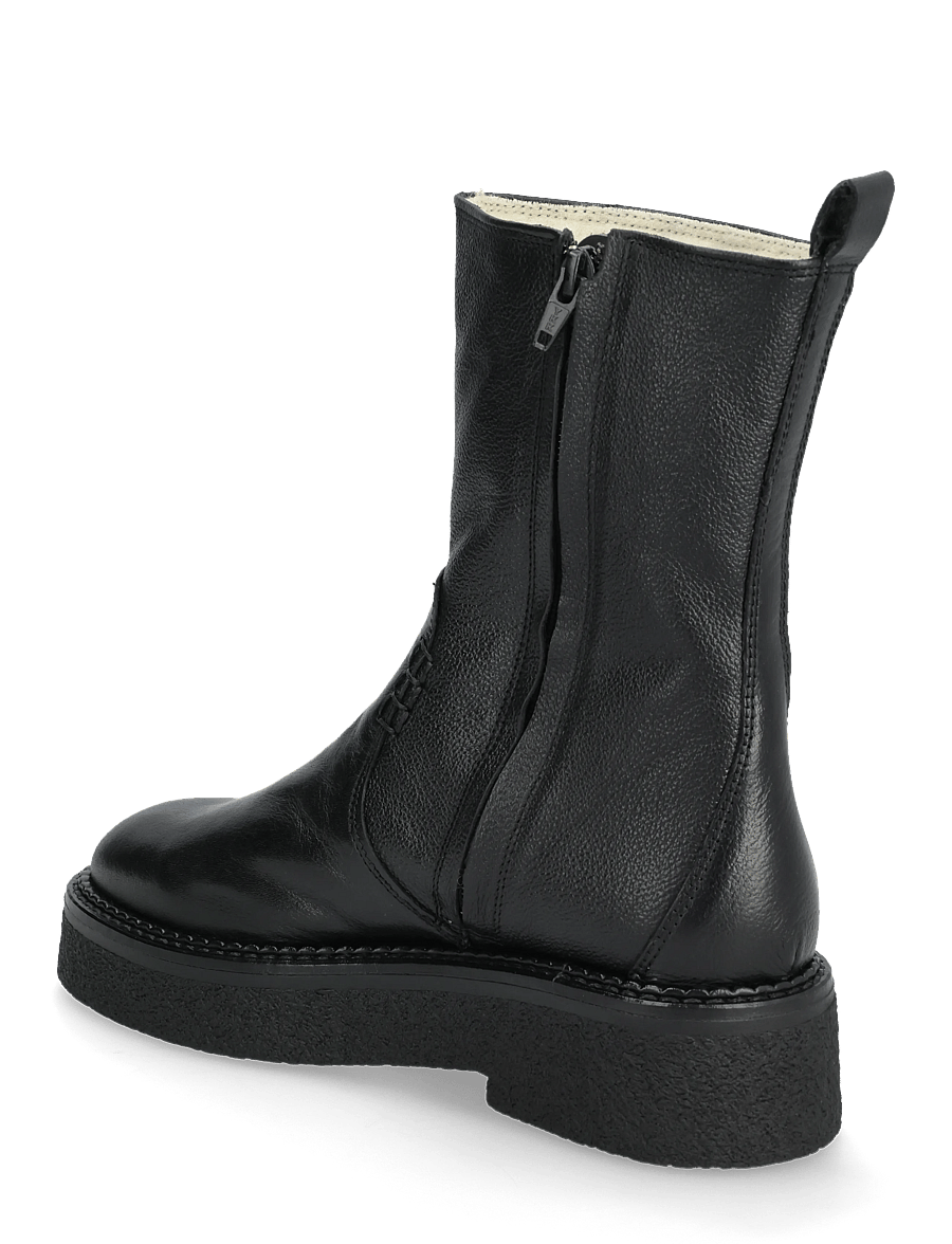 Billi Bi - Warm lining - platte enkellaarsjes - black gaucho calf - 2