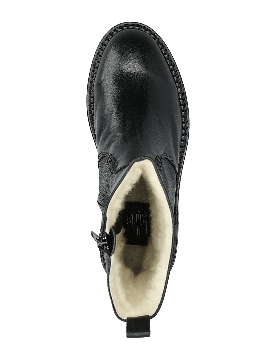 Billi Bi - Warm lining - platte enkellaarsjes - black gaucho calf - 3