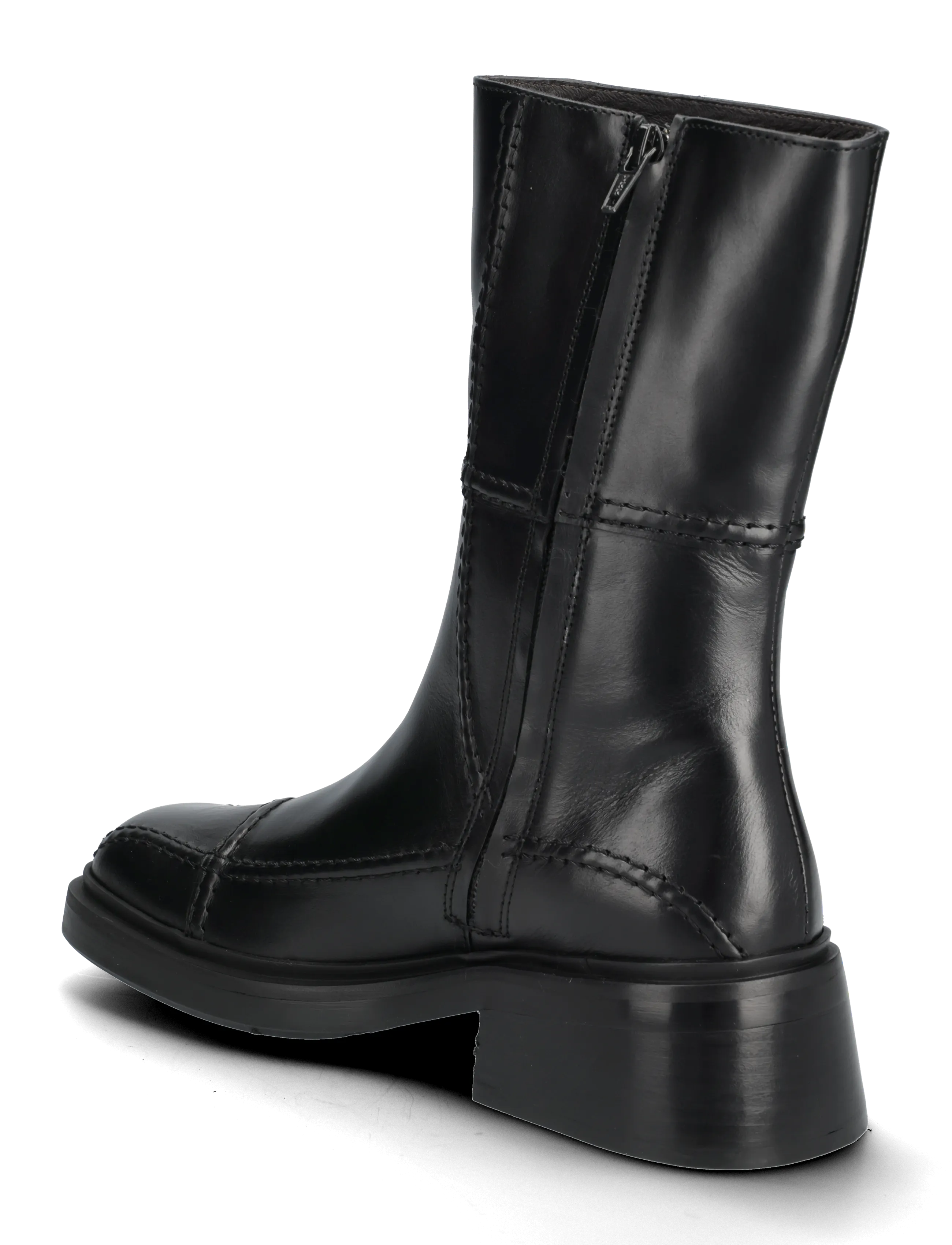 Billi Bi - Boots - høj hæl - black calf /bl.stitch - 2