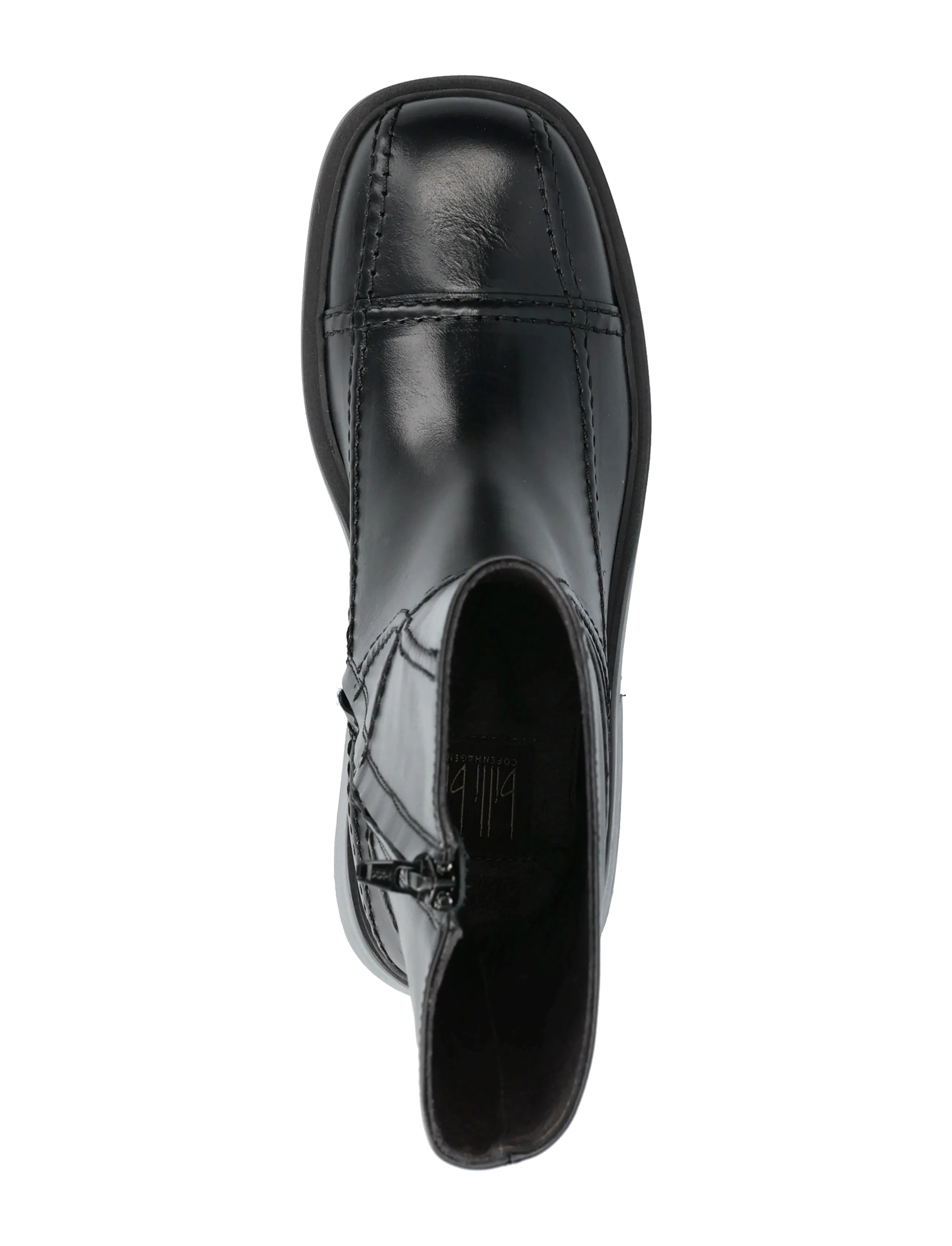 Billi Bi - Boots - høj hæl - black calf /bl.stitch - 3