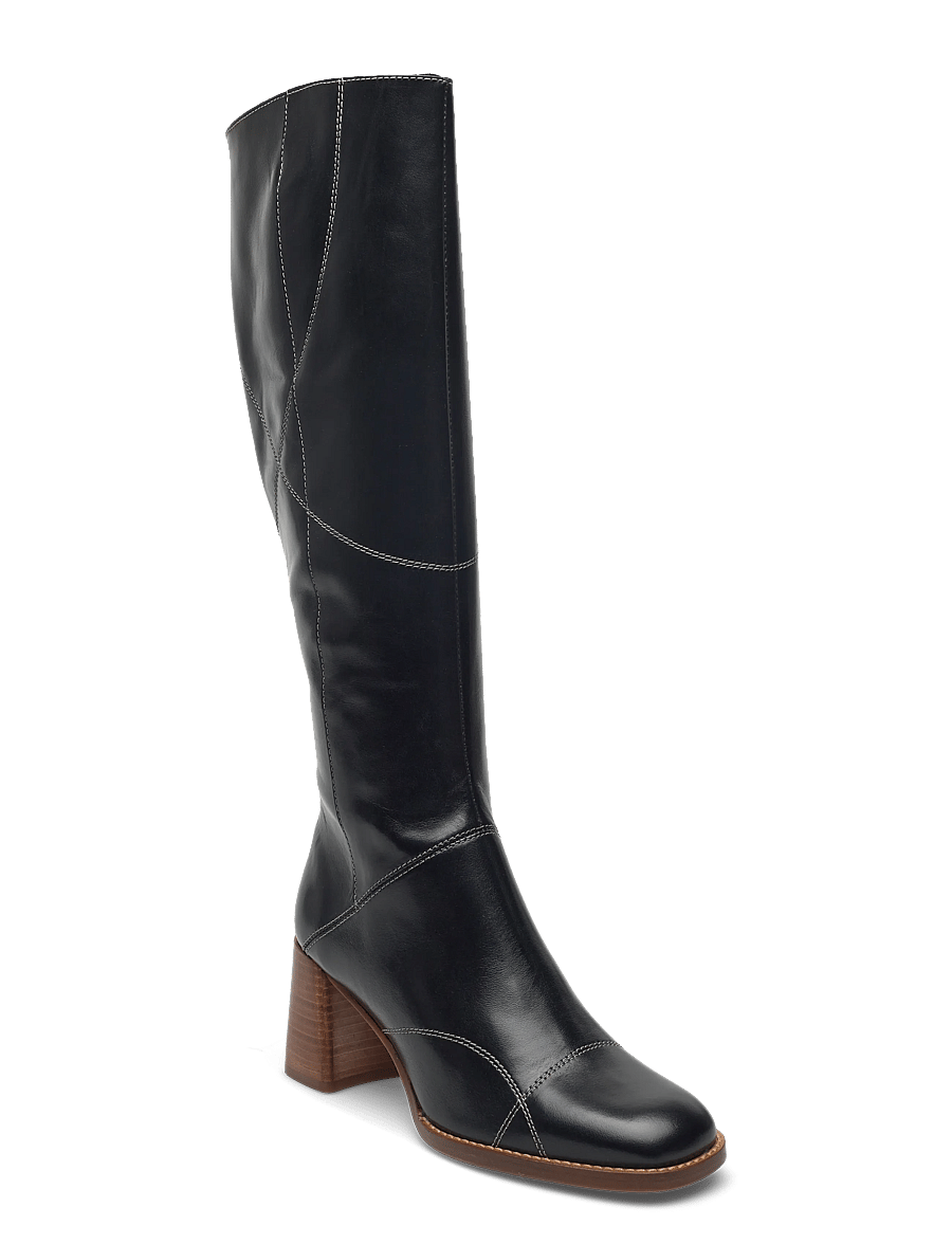 Billi Bi - Long Boots - knähöga stövlar - black calf - 0