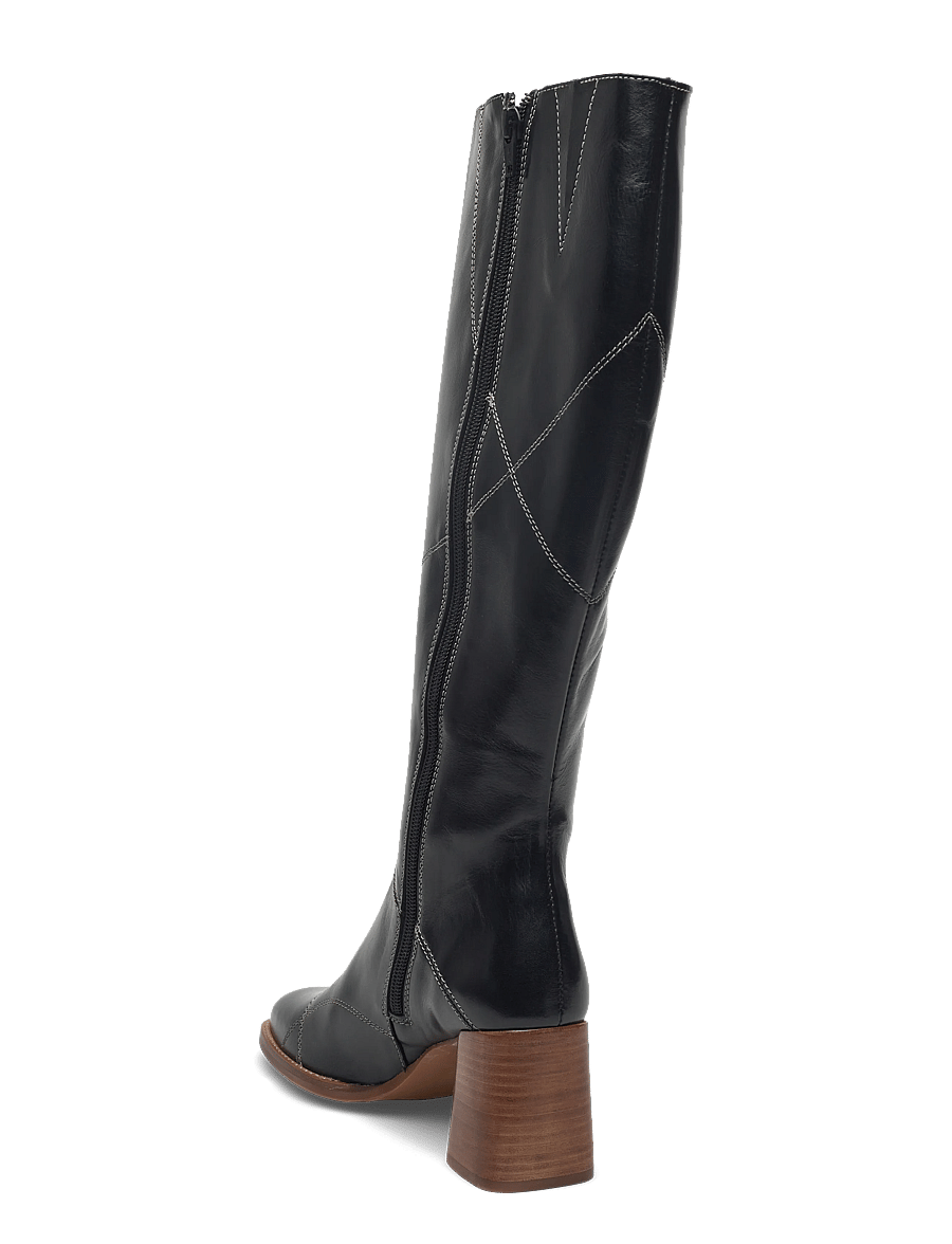Billi Bi - Long Boots - knähöga stövlar - black calf - 2