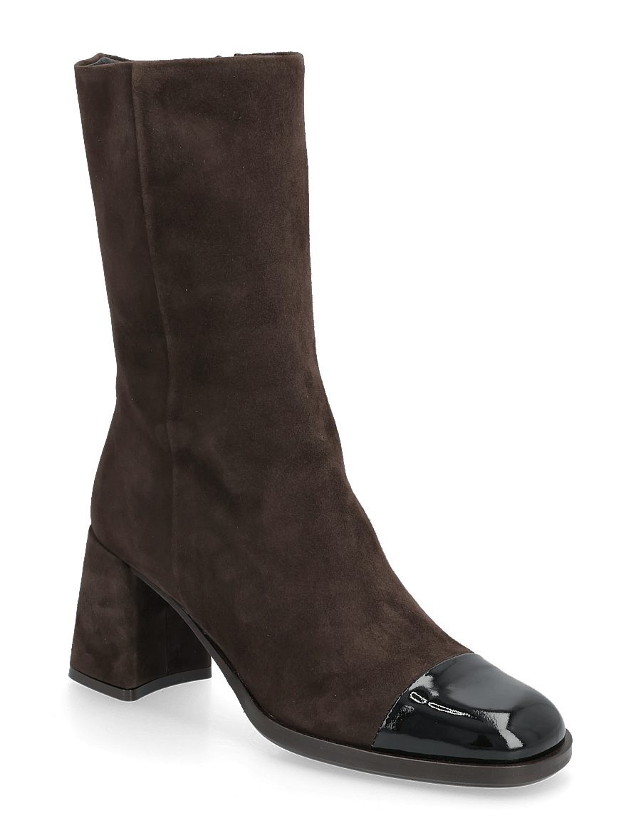 Billi Bi - Boots - stiefeletten mit absatz - black patent/t.moro suede - 0