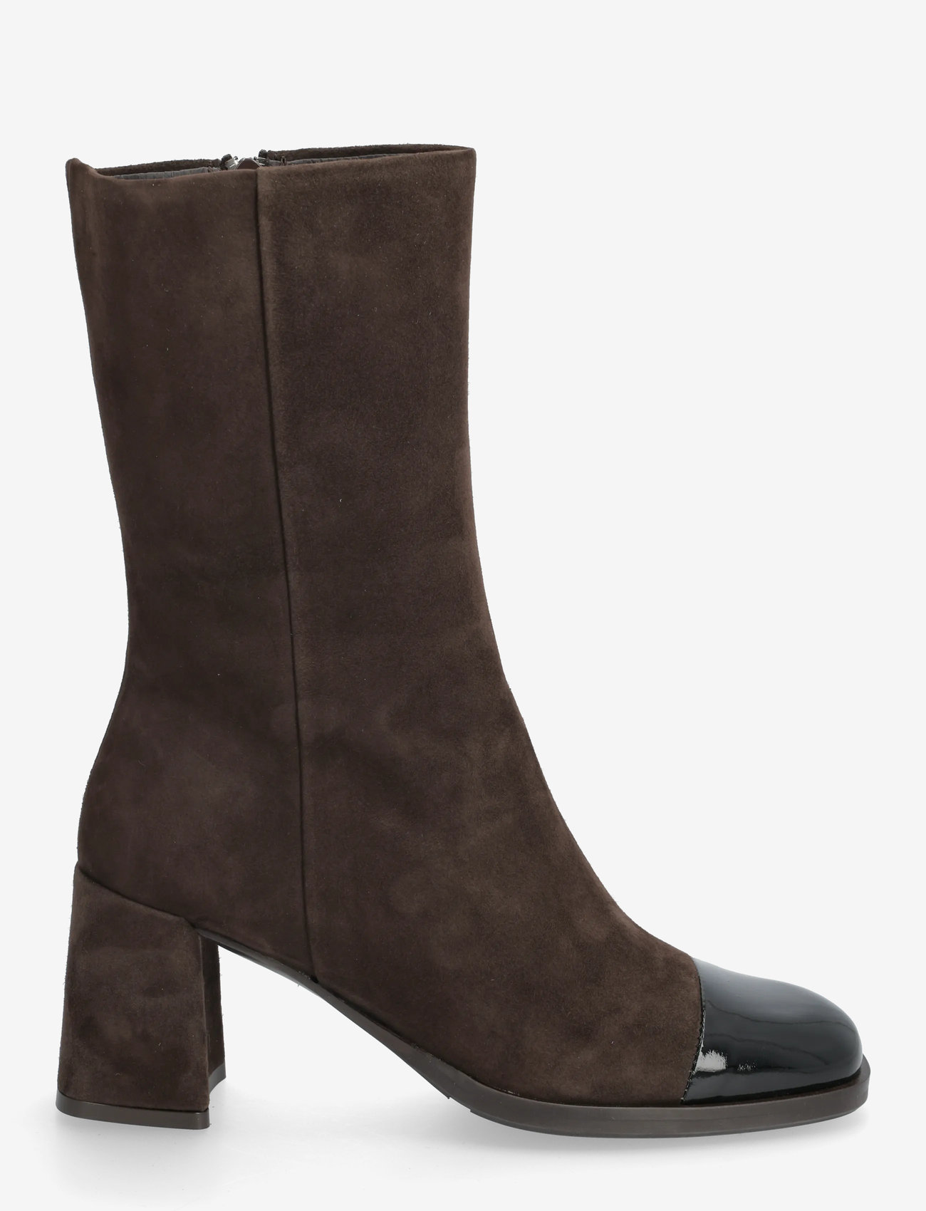 Billi Bi - Boots - stövletter - black patent/t.moro suede - 1