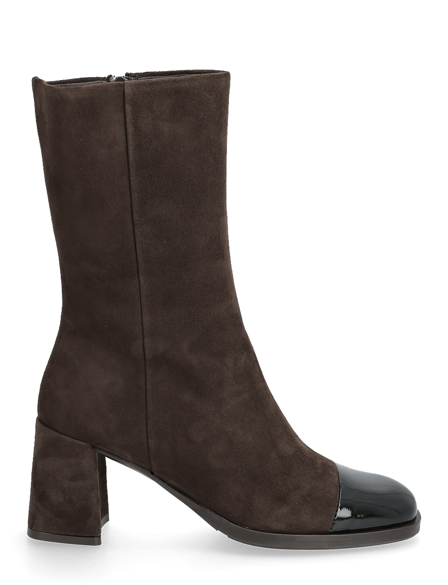 Billi Bi - Boots - stiefeletten mit absatz - black patent/t.moro suede - 1
