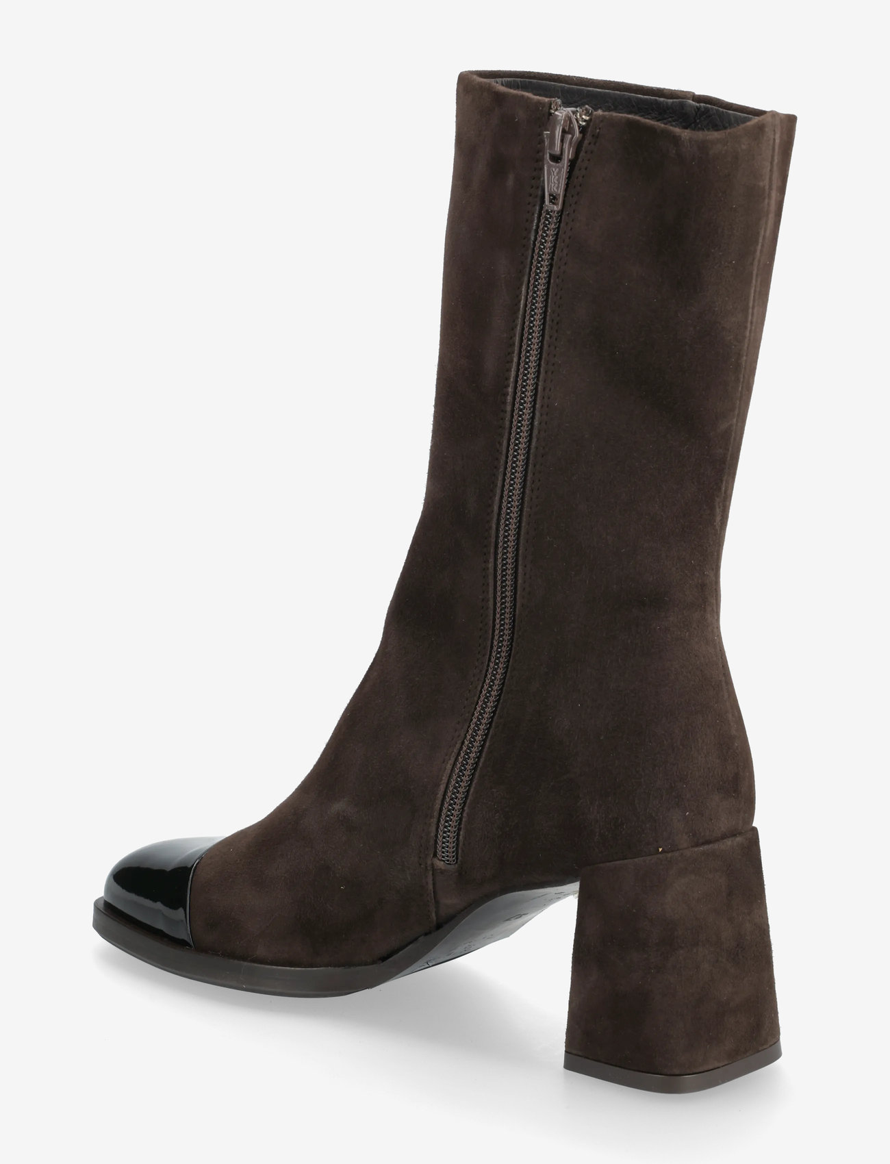 Billi Bi - Boots - stövletter - black patent/t.moro suede - 2