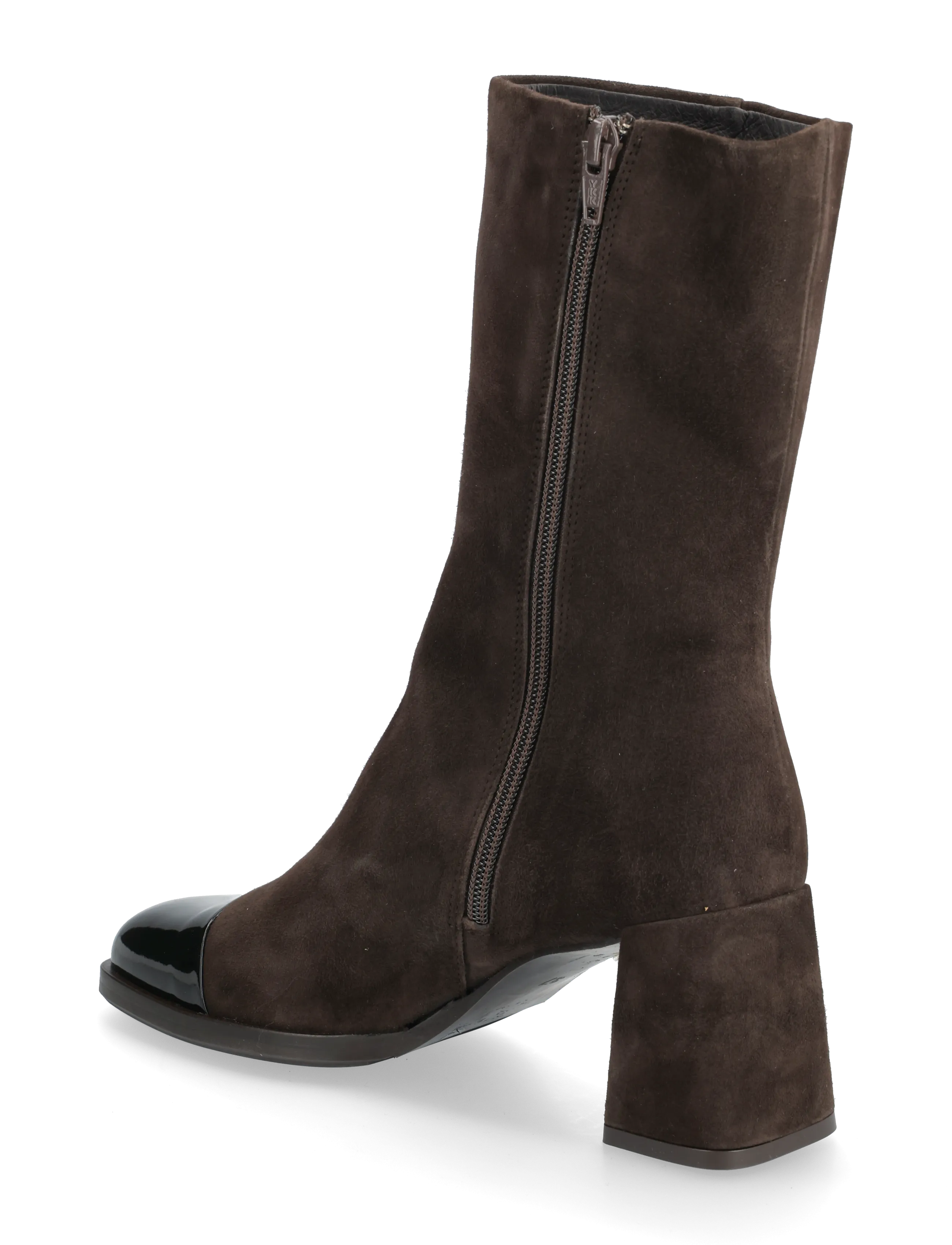 Billi Bi - Boots - heeled ankle boots - black patent/t.moro suede - 2