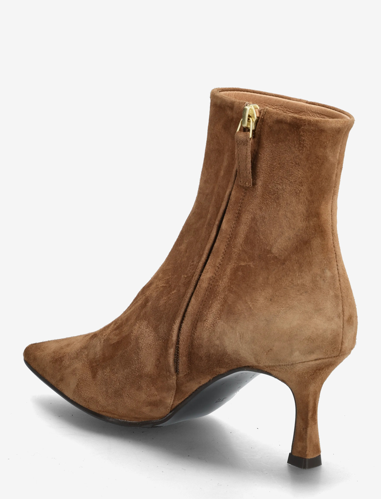 Billi Bi - Booties - høj hæl - dark cognac  suede - 2