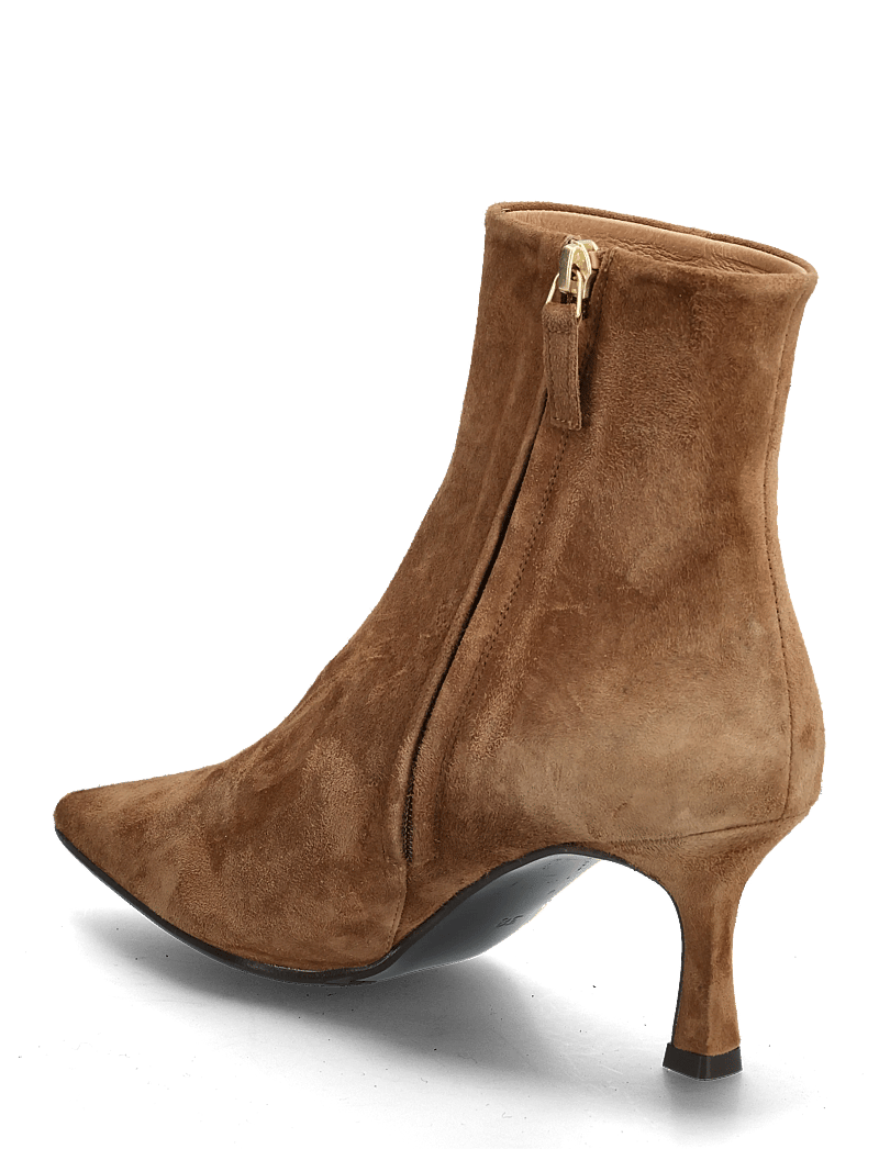 Billi Bi - Booties - stiefeletten mit absatz - dark cognac suede - 2