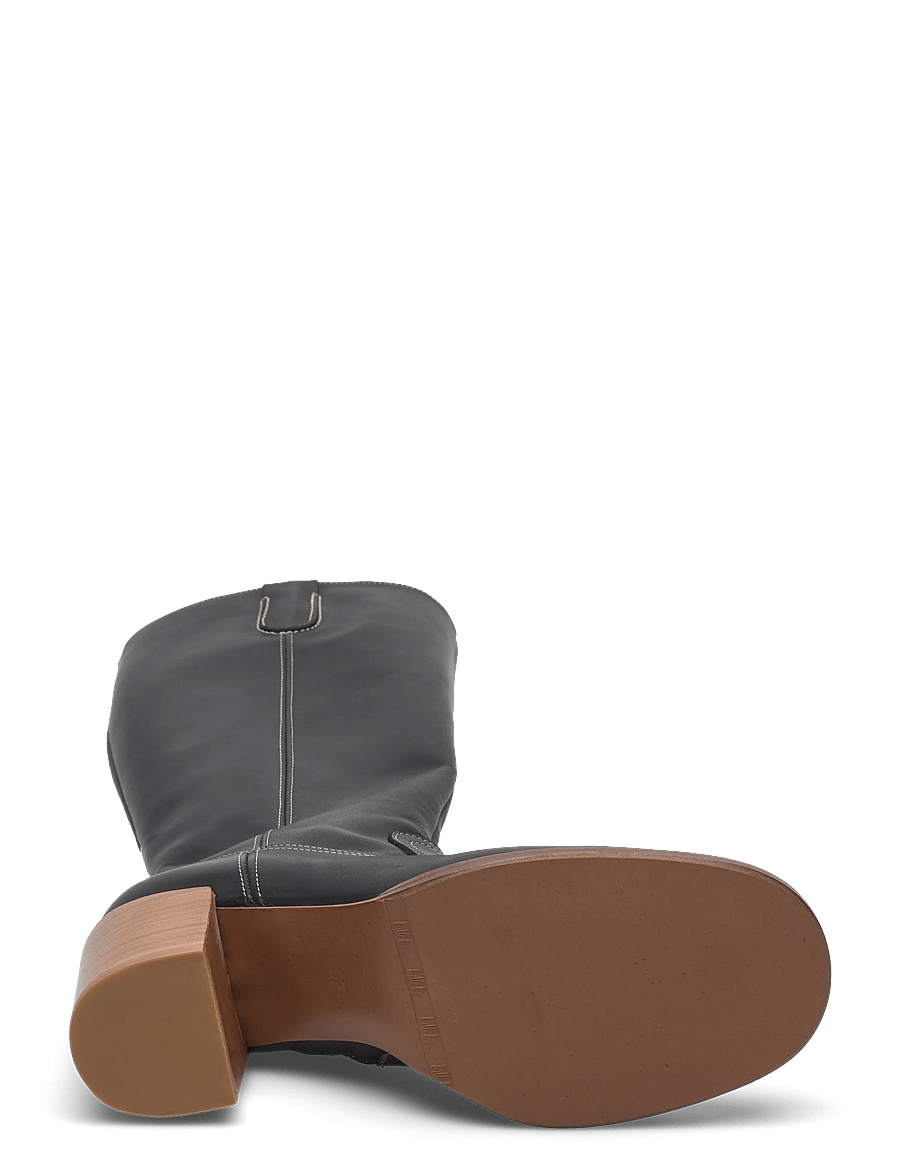 Billi Bi - Long Boots - zābaki līdz ceļiem - black calf/lt. heel - 4