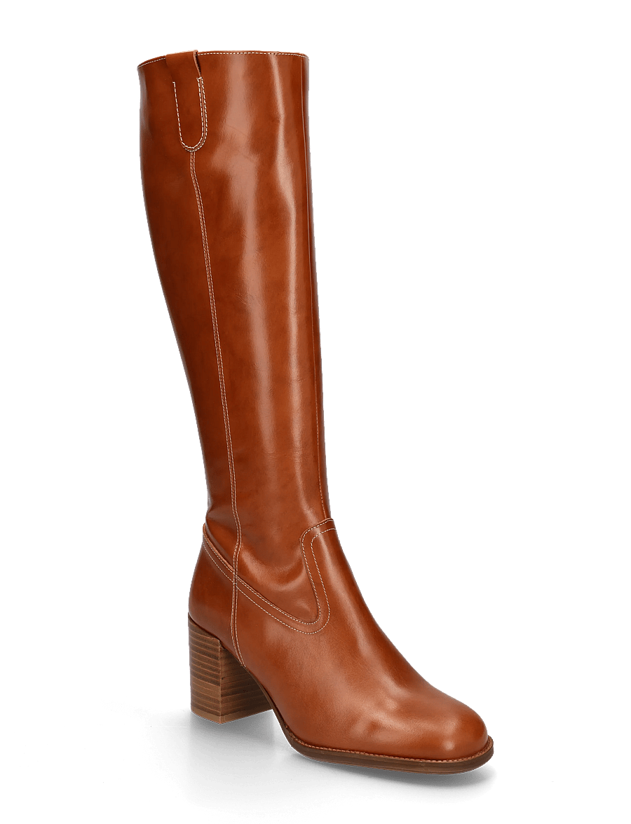Billi Bi - Long Boots - knähöga stövlar - cognac sierra calf - 0