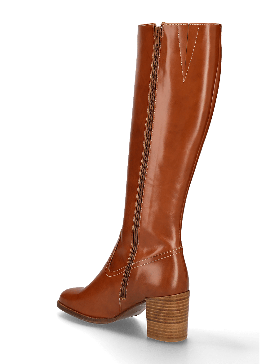 Billi Bi - Long Boots - knähöga stövlar - cognac sierra calf - 1