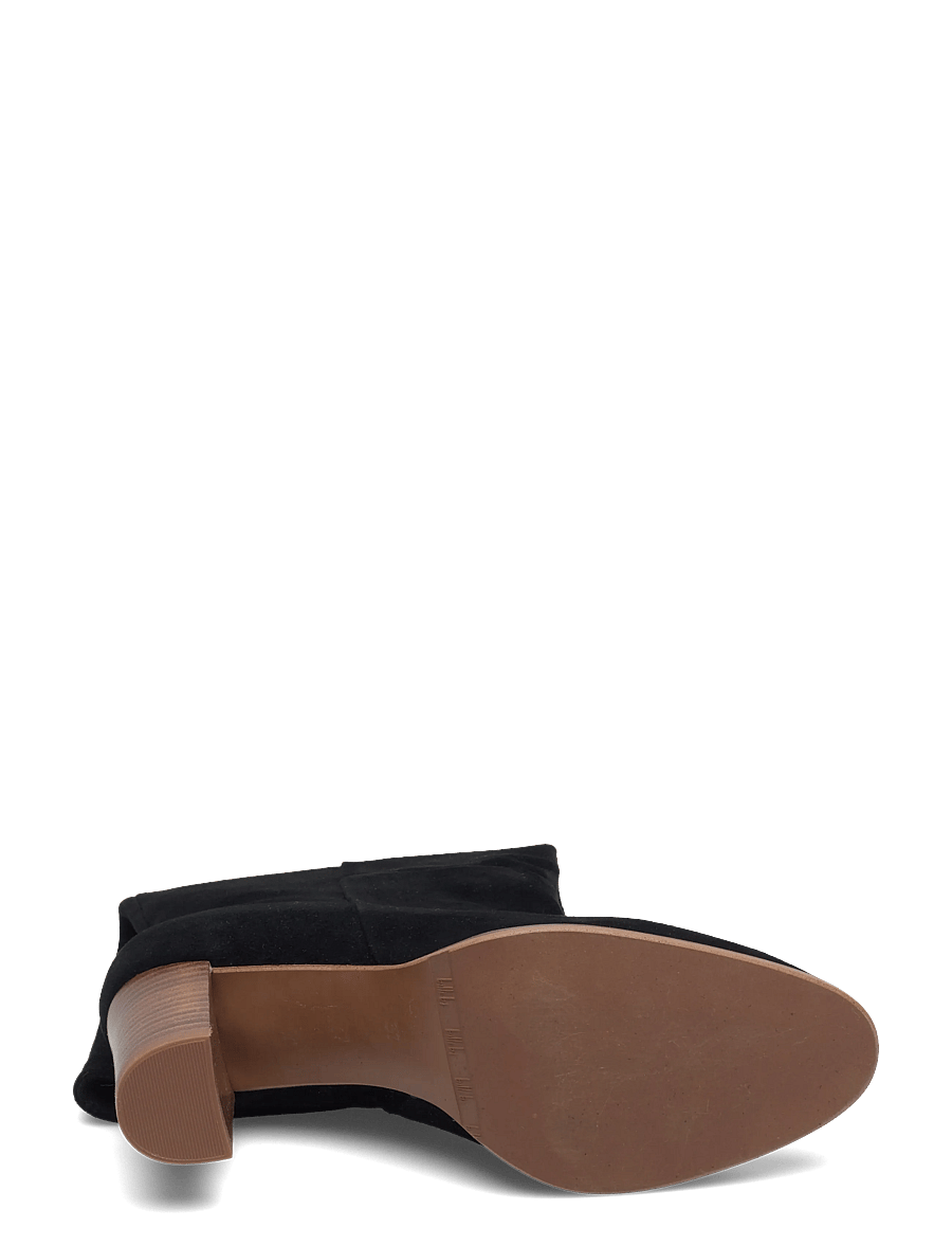 Billi Bi - Booties - langskaftede støvler - black suede/lt. heel - 4
