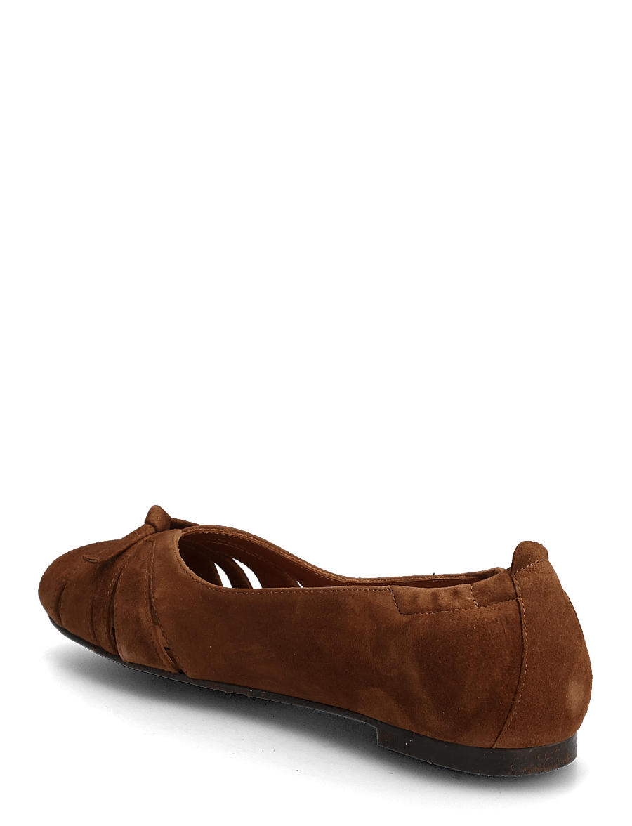 Billi Bi - Ballerina - platta sandaler - dark cognac suede - 2