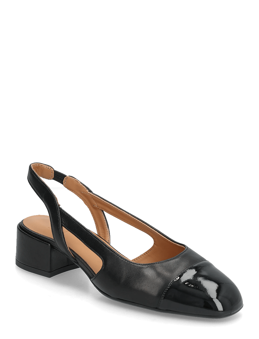 Billi Bi - Sling back - slingbacks mit absatz - black patent/black nappa - 0