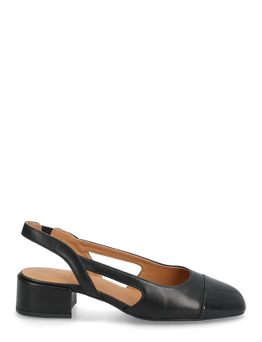 Billi Bi - Sling back - slingbacks mit absatz - black patent/black nappa - 1