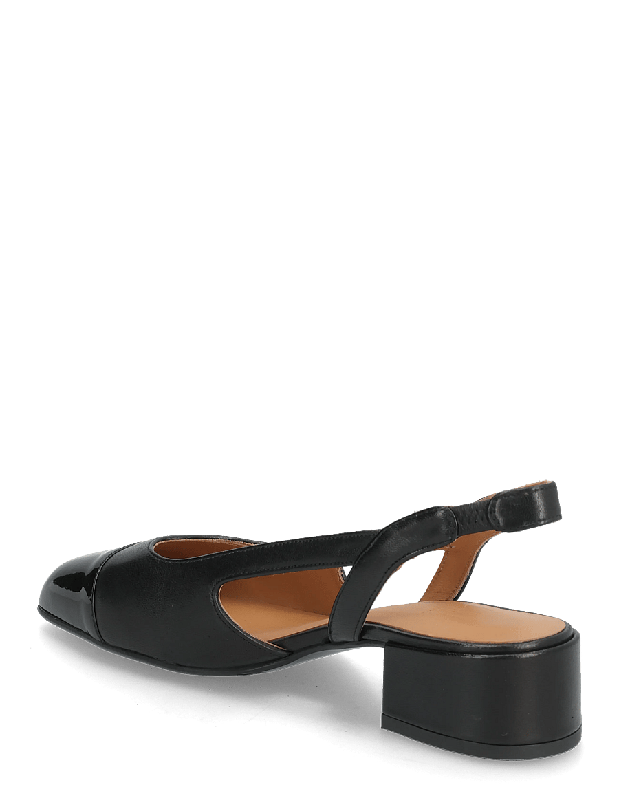 Billi Bi - Sling back - slingbacks mit absatz - black patent/black nappa - 2