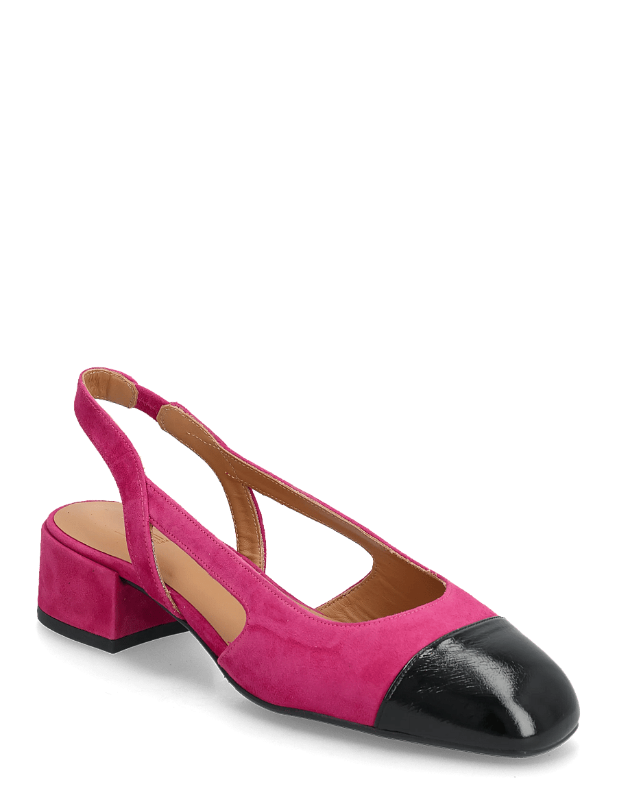 Billi Bi - Sling back - högklackade slingbacks - black patent/fuxia suede - 0