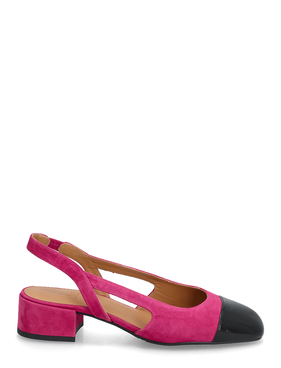 Billi Bi - Sling back - högklackade slingbacks - black patent/fuxia suede - 1