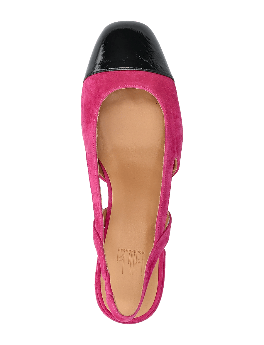 Billi Bi - Sling back - högklackade slingbacks - black patent/fuxia suede - 3