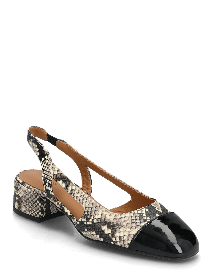 Billi Bi - Sling back - slingbacks mit absatz - bl.patent/off white snake - 0