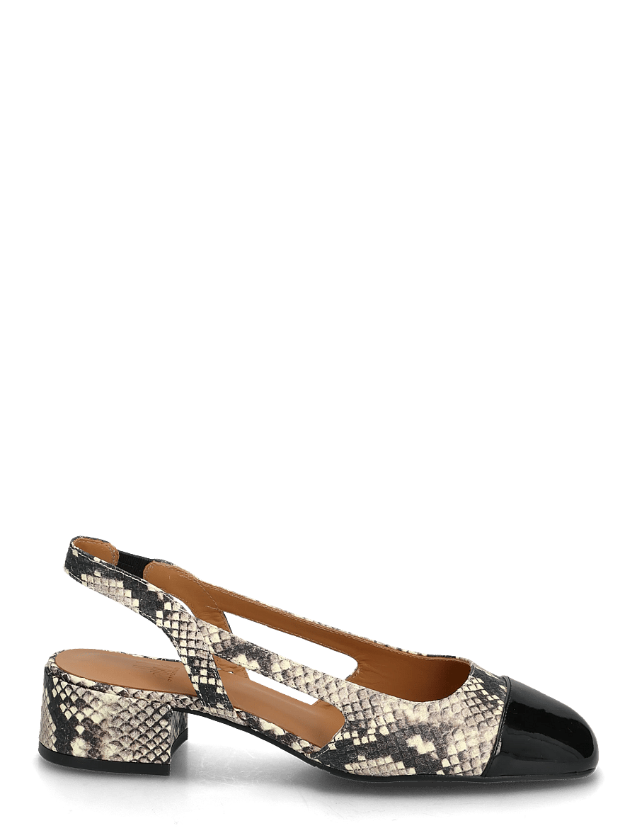 Billi Bi - Sling back - slingbacks mit absatz - bl.patent/off white snake - 1