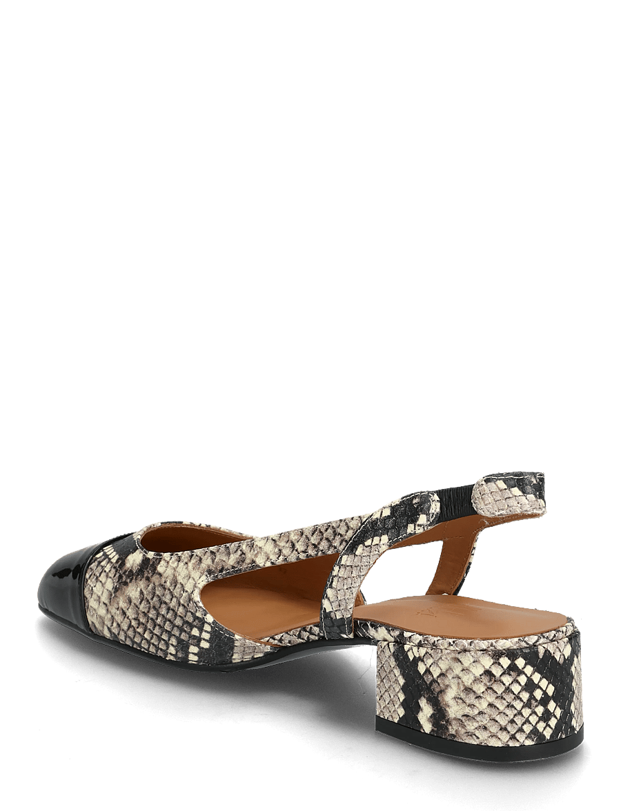 Billi Bi - Sling back - slingbacks mit absatz - bl.patent/off white snake - 2