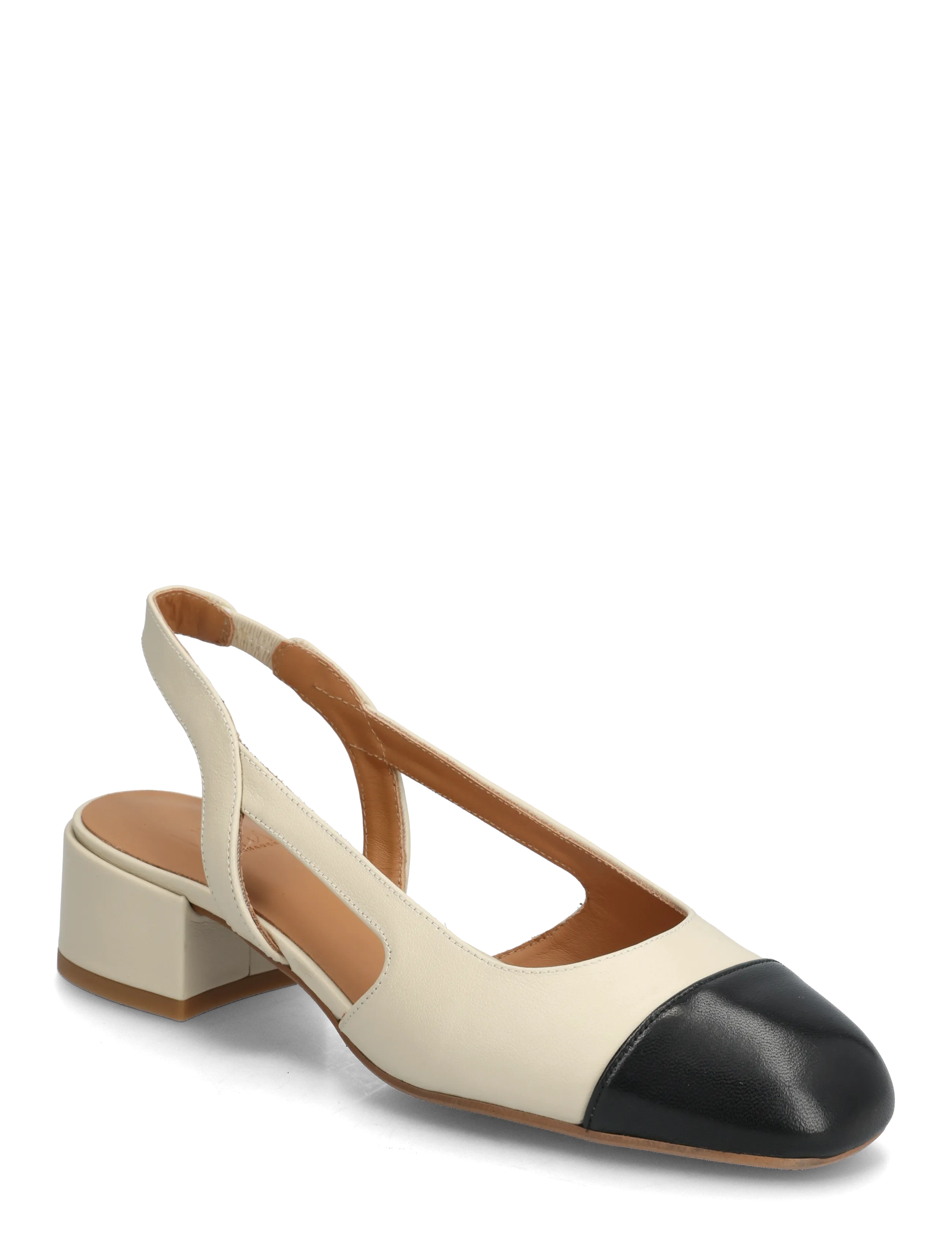 Billi Bi Sling back - Rihmadega kingad - BLACK NAPPA /OFF WHITE / cream
