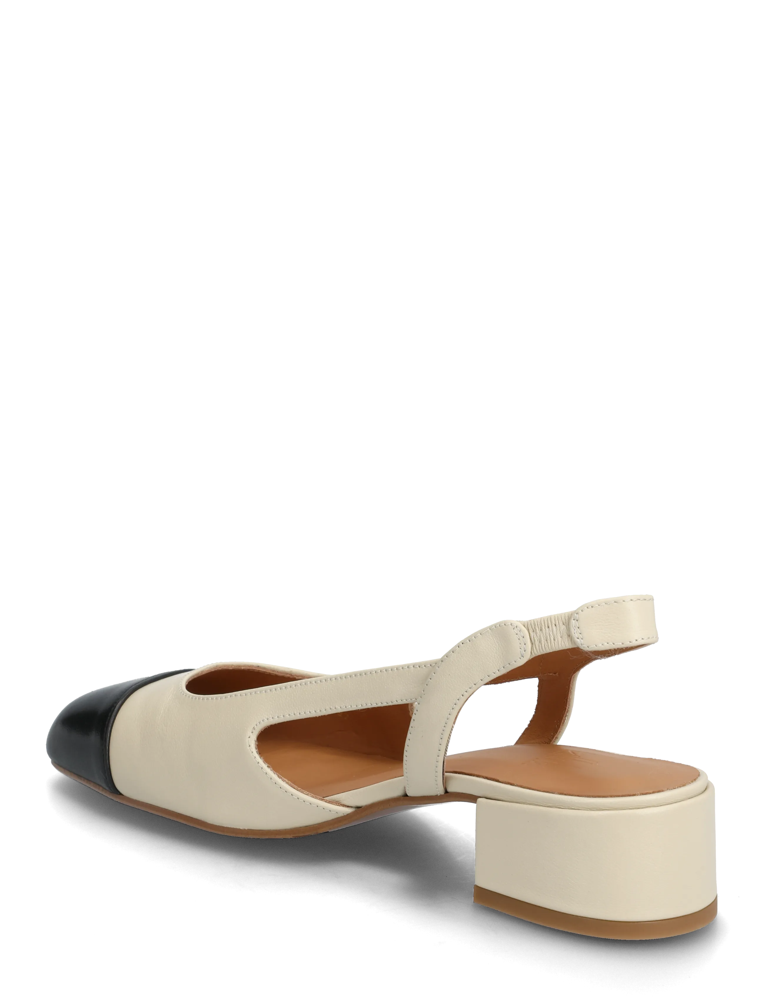 Billi Bi - Sling back - slingbacks mit absatz - black nappa /off white - 2