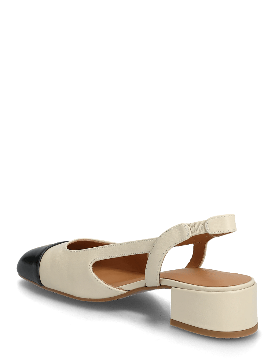 Billi Bi - Sling back - slingbacks mit absatz - black nappa /off white - 2