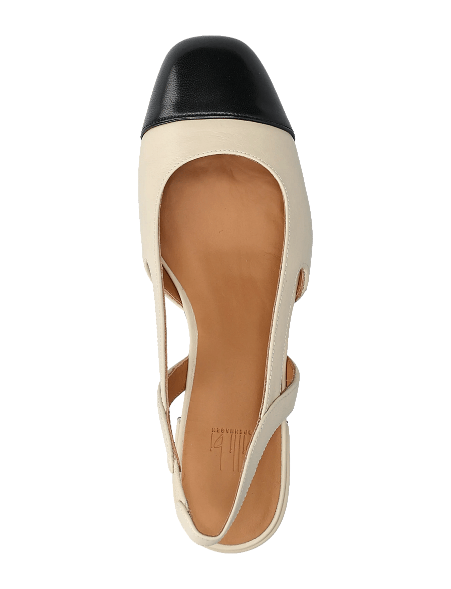 Billi Bi - Sling back - slingbacks mit absatz - black nappa /off white - 3