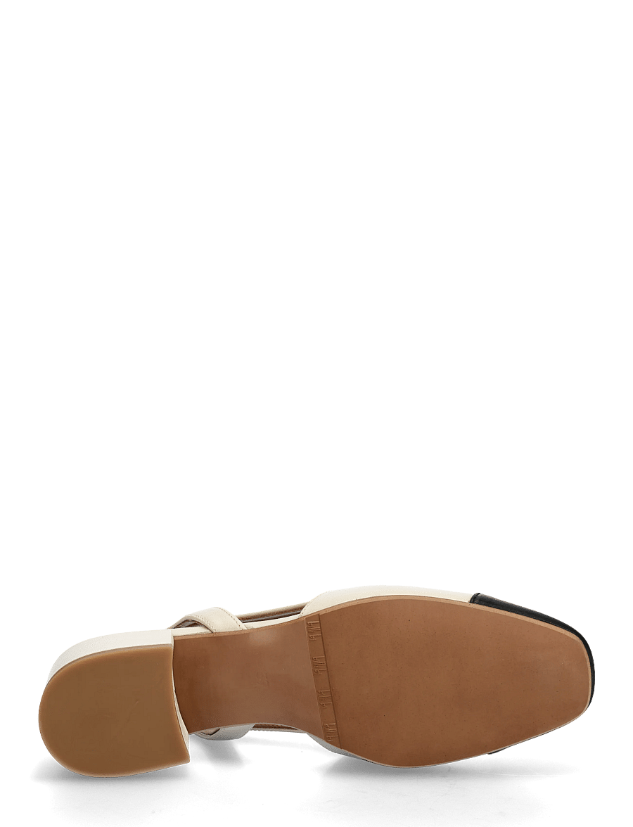 Billi Bi - Sling back - slingbacks mit absatz - black nappa /off white - 4