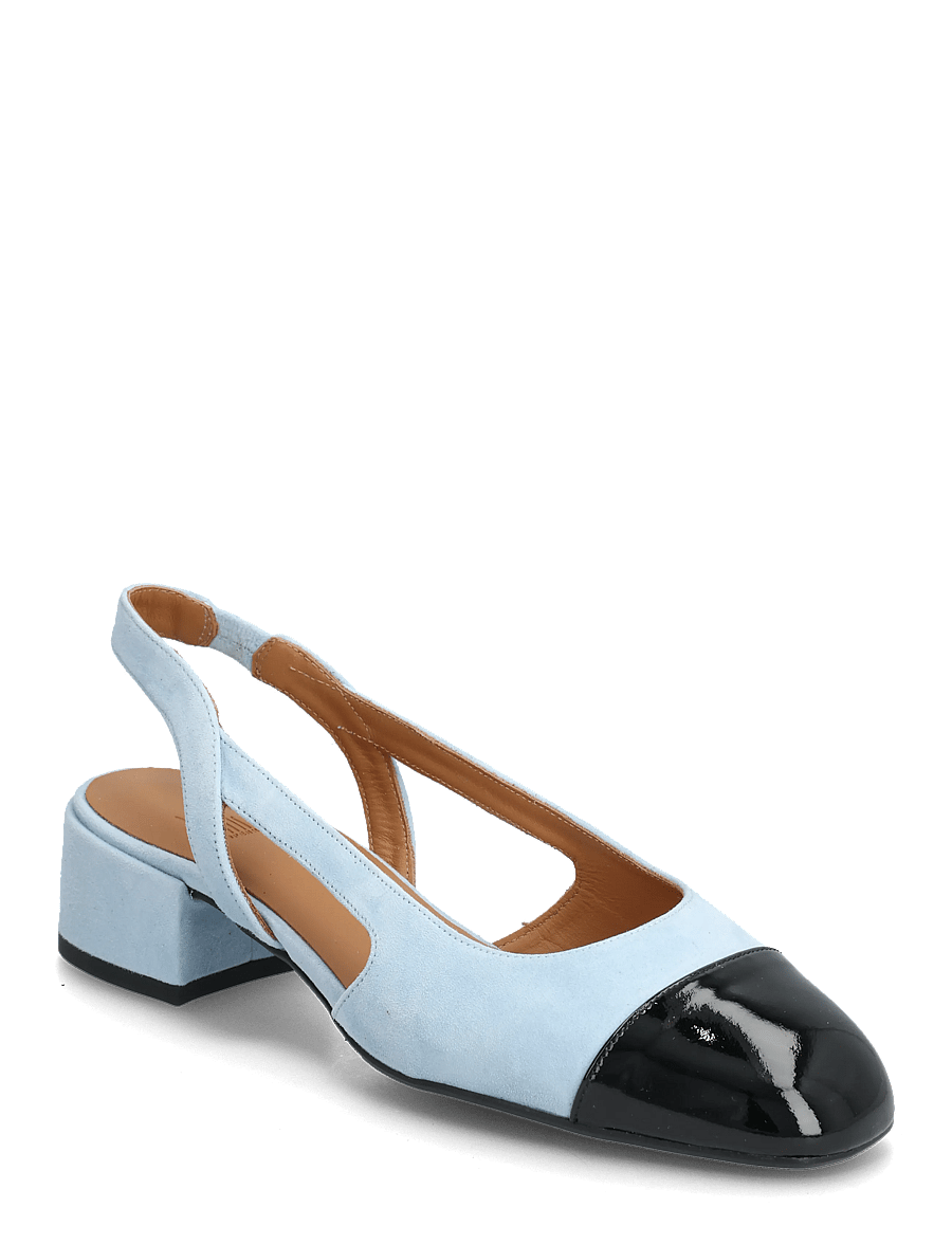 Billi Bi - Sling back - slingbacks mit absatz - black patent/ blue suede - 0