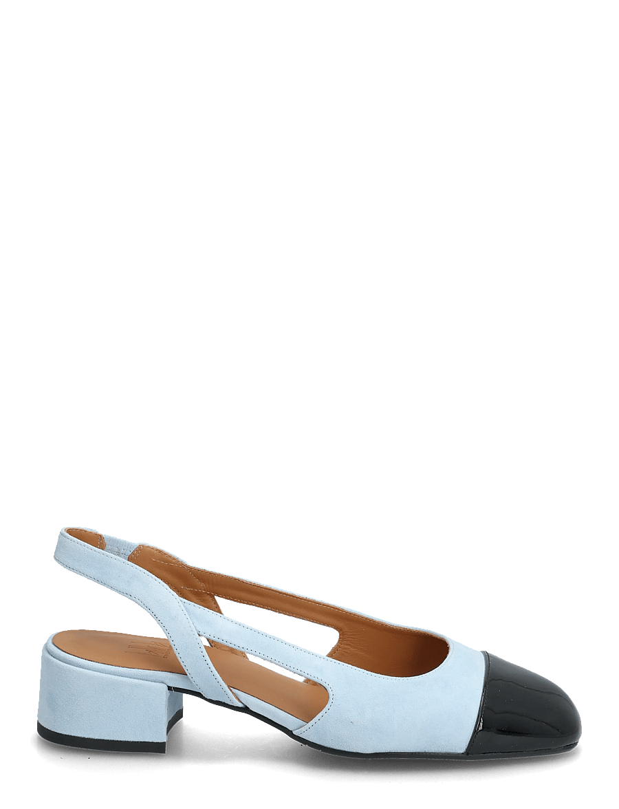 Billi Bi - Sling back - slingbacks mit absatz - black patent/ blue suede - 1