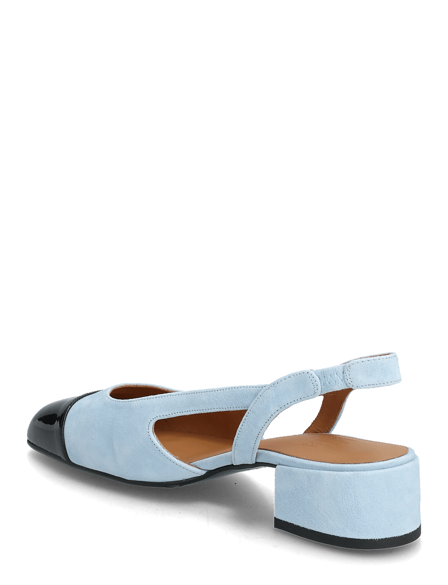 Billi Bi - Sling back - slingbacks mit absatz - black patent/ blue suede - 2