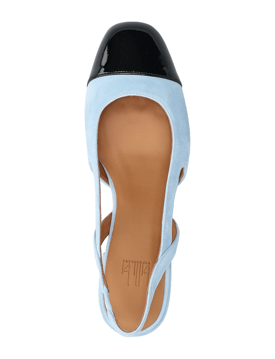 Billi Bi - Sling back - slingbacks mit absatz - black patent/ blue suede - 3