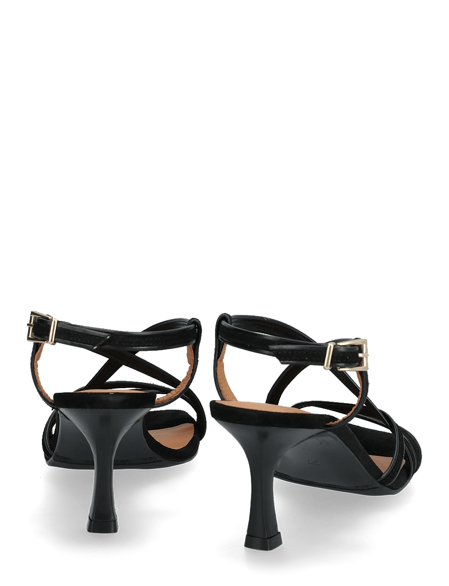 Billi Bi - Heeled sandals - sandaletten - black babysilk suede - 4