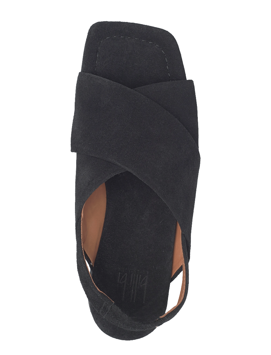 Billi Bi - Sandals - platta sandaler - black babysilk suede - 3