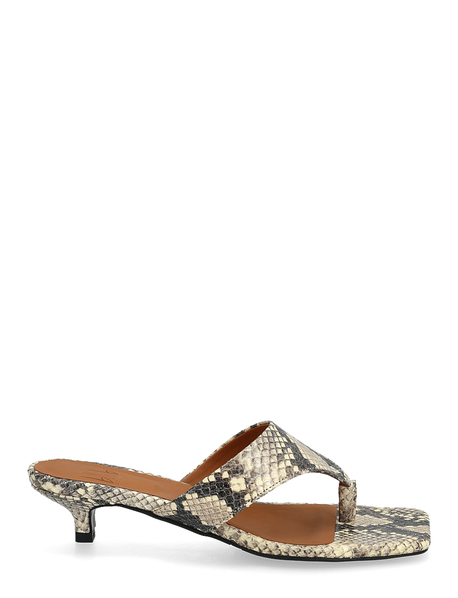 Billi Bi - Mule - pantoletten mit absatz - off white medina snake - 1