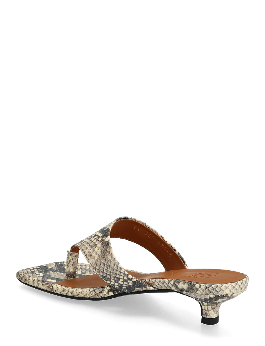 Billi Bi - Mule - pantoletten mit absatz - off white medina snake - 2