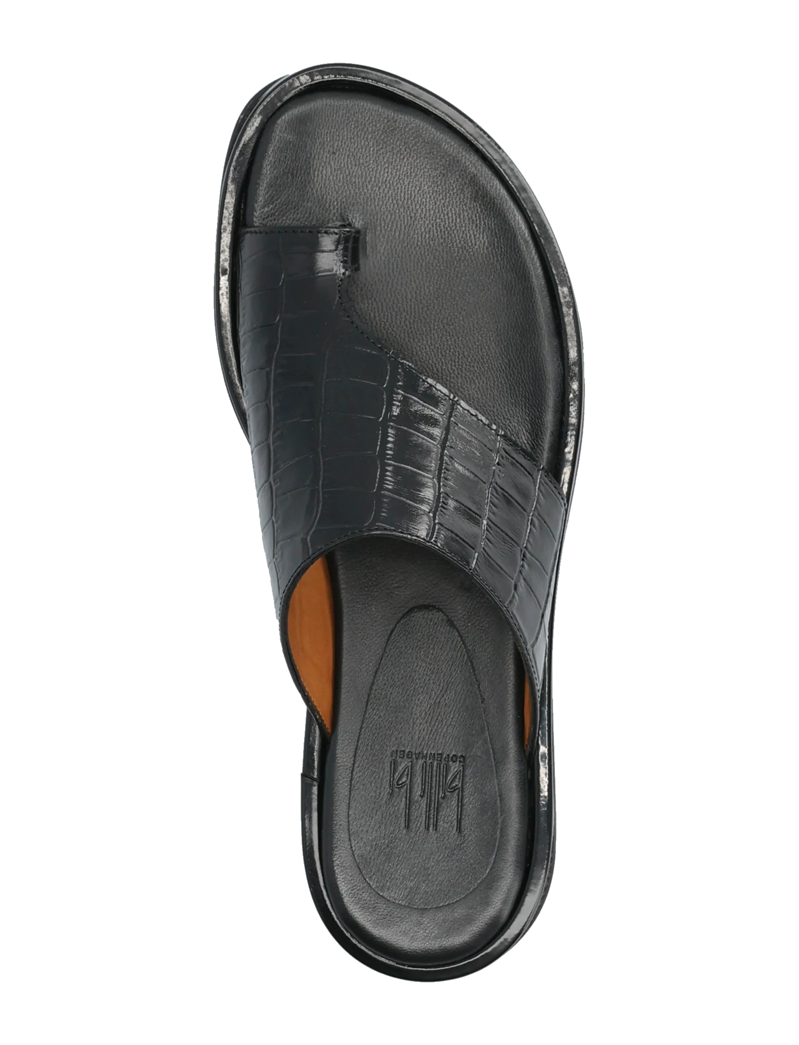 Billi Bi - Sandals - platta sandaler - black monterrey croco - 3