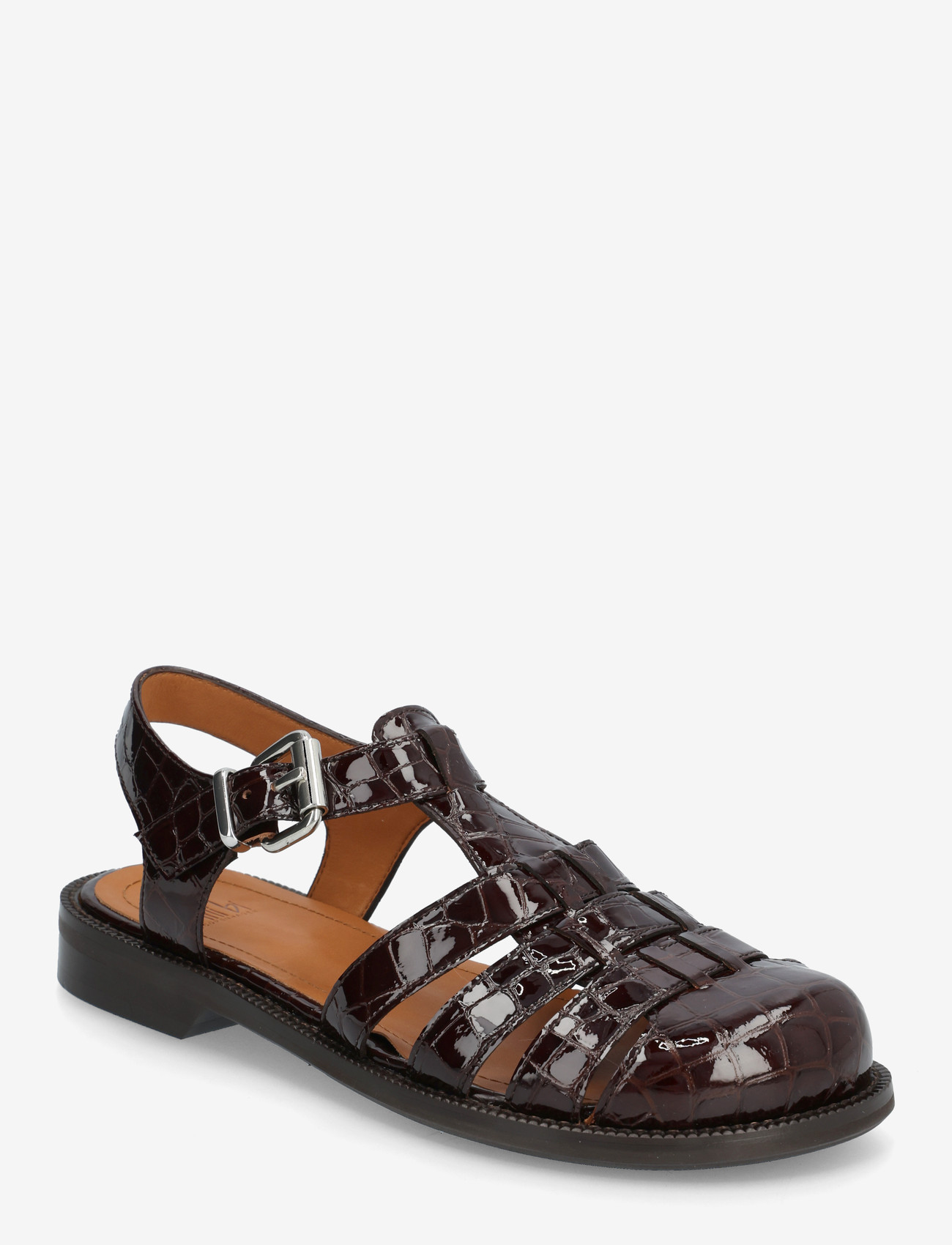 Billi Bi - Shoes - flade sandaler - brown croco patent - 0